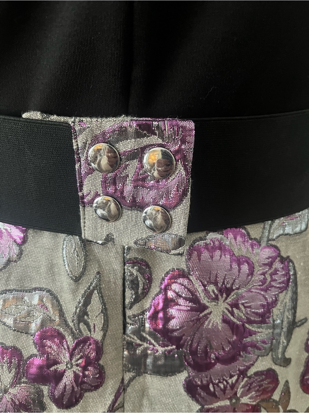 ELOQUII Metallic Floral Jacquard A-Line Dress — Size 22 - Picture 7 of 10